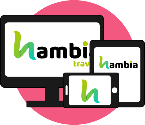 Logotipo adaptativo Hambia Travel