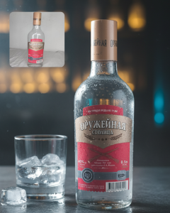 Foto producto Vodka con IA