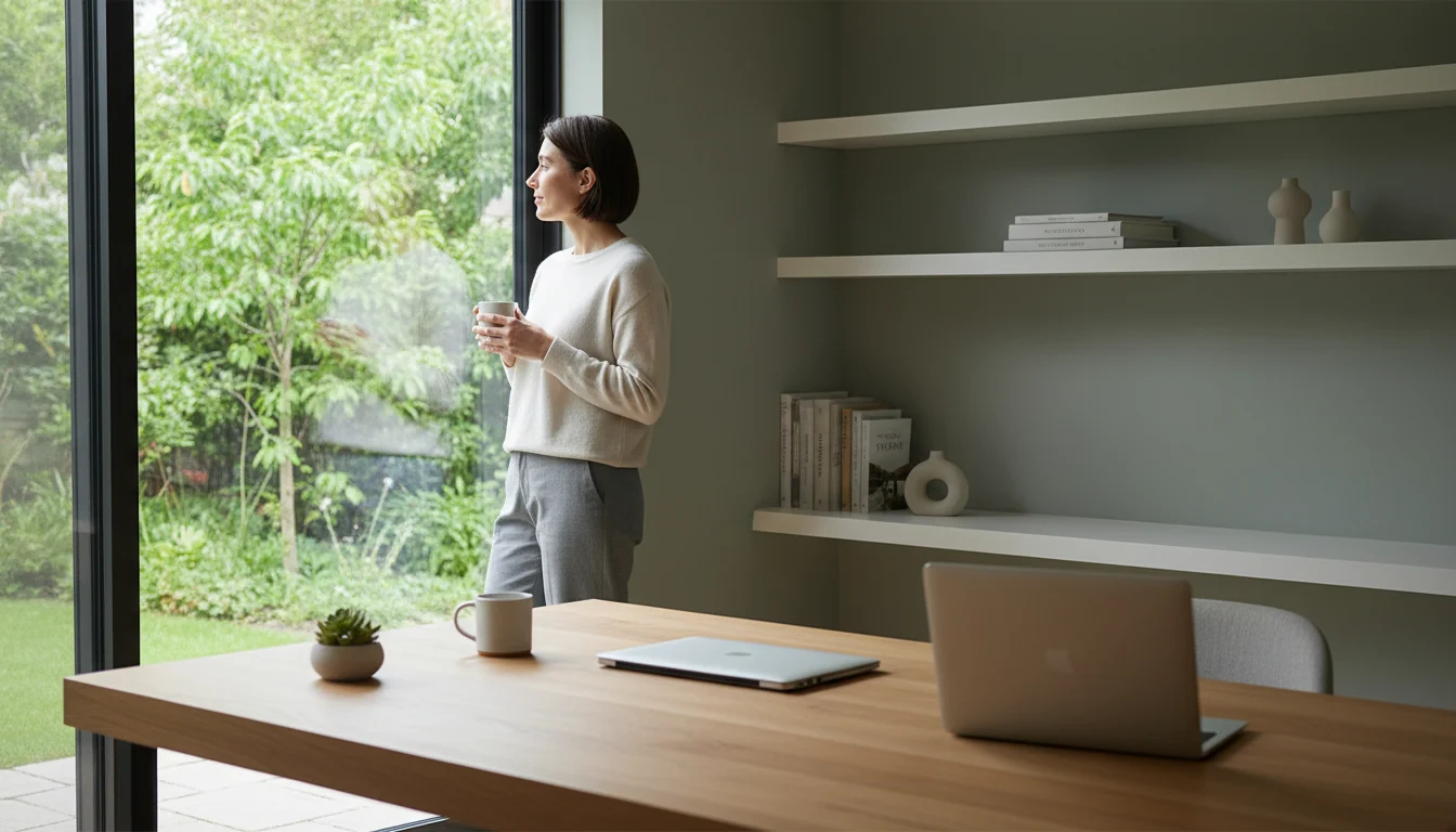 Emprendedor descansando en su oficina para evitar la productividad tóxica y fomentar la creatividad