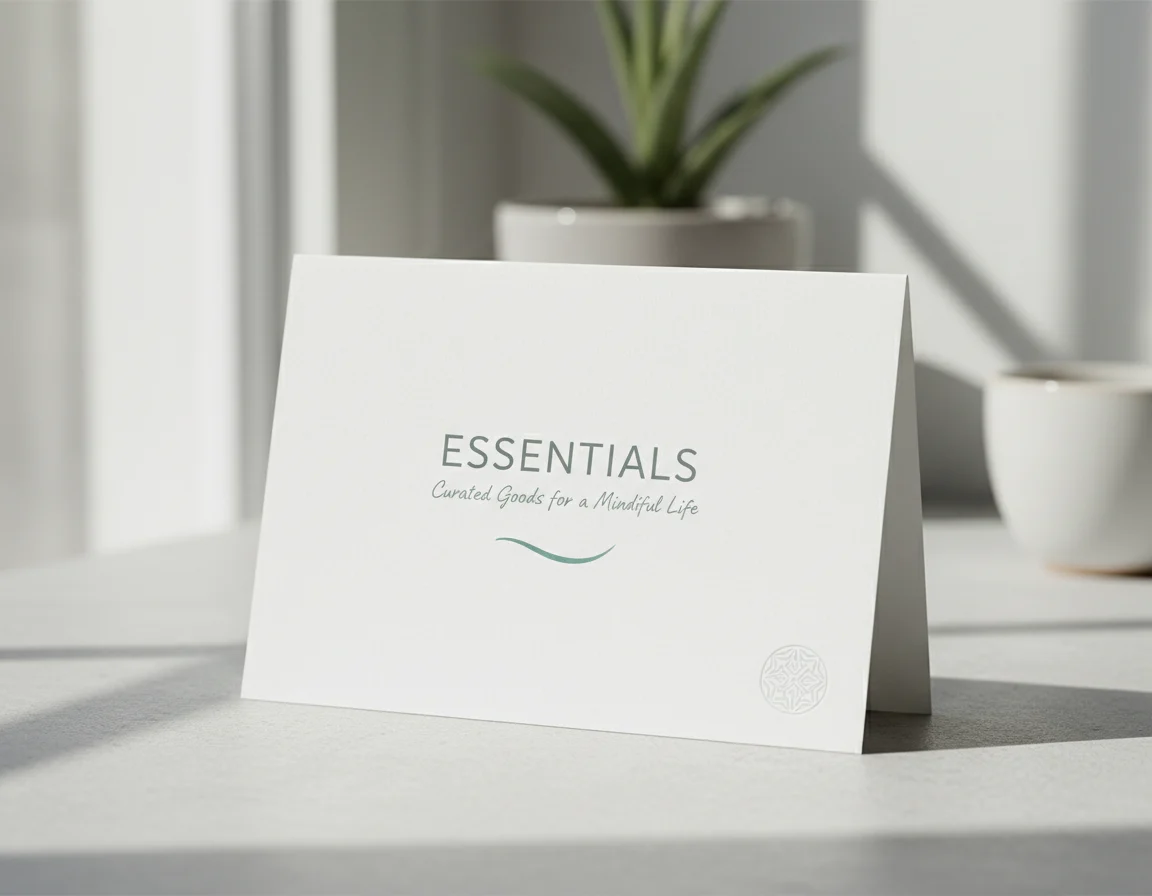 Ejemplo de identidad visual con diseño minimalista destacando la claridad, la tipografía limpia y el uso del espacio negativo.