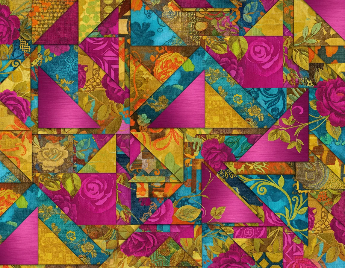 Muestra de identidad visual de estilo maximalista con colores altamente vibrantes, múltiples texturas y creatividad desbordante.